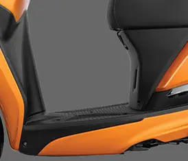 Front Leg Space in TVS Jupiter 125 Scooter